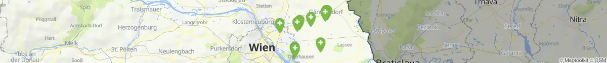 Map view for Pharmacies emergency services nearby Markgrafneusiedl (Gänserndorf, Niederösterreich)